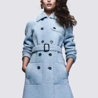 tobebery冬季chic呢子大衣2018新款羊羔绒外套修身中长款呢大衣女品牌女装