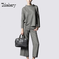 tobebery时髦套装阔腿裤两件套女2018秋季新款职业女休闲套装
