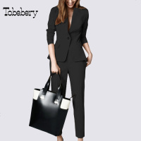 tobebery小西装套装女秋冬时尚两件套2018新款潮气质ol职业西服潮