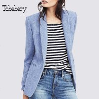 tobebery职业小西服女外套2018秋装新款修身显瘦短西装OL西服外套