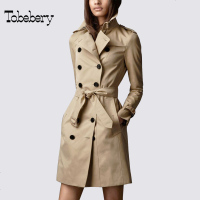 tobebery小个子时尚风衣女中长款2018秋季新款韩版显高短款矮个子