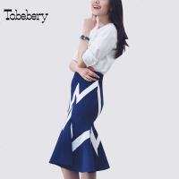 tobebery欧美2018秋季新款时尚修身套装裙长袖衬衫高腰包臀半身裙