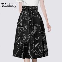 tobebery欧美时尚复古风半身裙2018秋季新款宽松显瘦中长裙名媛女