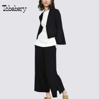 tobebery2018欧洲站秋季时尚职业套装宽松显瘦女装气质三件套西装