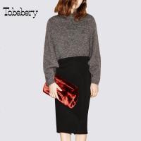 tobebery毛衣裙子两件套女2018秋季新款时尚名媛一步裙套装名媛潮