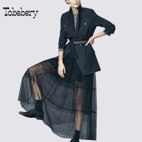 tobebery欧美新款气质外套半身裙套装2018秋季时尚套装裙职业女装