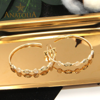 ANATOLIA 印度进口耳环托帕石月光石蓝宝石睡美人松石耳坠宝石耳环纯手工制作