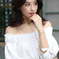 ANATOLIA土耳其蓝眼睛郁金香手链首饰纯银925镀白金简约大方新款