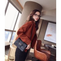 毛呢外套女短款2018冬装新款韩版修身呢子大衣小个子外套潮