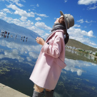 谜秀2017冬装新款原宿风毛呢外套女韩范中长款ulzzang呢子大衣潮