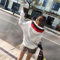 谜秀卫衣女春秋装2018新款韩版宽松学生连帽港风ins超火的上衣潮