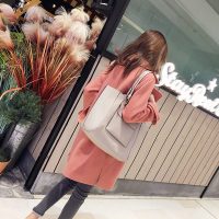 谜秀毛呢外套女2018秋冬装新款中长款韩国原宿风小个子呢子外套