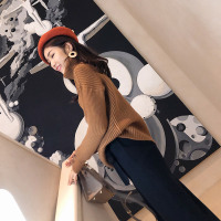 谜秀打底毛衣女高领2018秋冬装新款韩版修身学生加厚针织衫外套潮