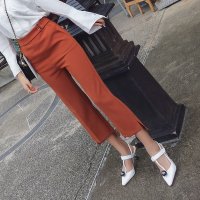2018夏装新款休闲裤女女装韩版高腰九分裤子女西装裤女装潮