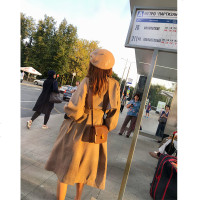 风衣女中长款2018秋装新款韩版修身早秋chic格子大衣外套女春秋