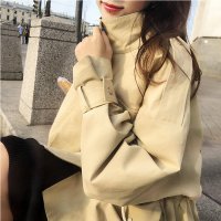 谜秀原宿风风衣女秋装2018新款韩版修身港风小个子早秋chic外套潮