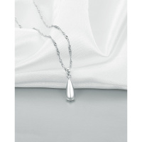 IDEAL爱迪尔珠宝铂金项链吊坠 铂金白金项链女锁骨链Pt950 情人节女款正品水滴百搭白金项坠送礼SJ093