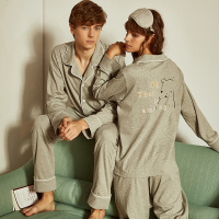 歌瑞尔甜美可爱情侣长袖睡衣男女秋冬季纯棉家居服套装