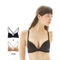 歌瑞尔性感美背无痕无钢圈内衣小胸聚拢少女文胸【2件装】 180694A