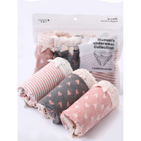 歌瑞尔夏季甜美可爱性感舒适女士中腰内裤组合【3条装】BWM16016