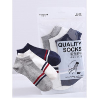 歌瑞尔夏季可爱时尚条纹浅口船袜青年男士袜子【3双装】FST17005