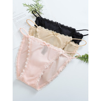 歌瑞尔新款甜美蕾丝性感低腰女士三角内裤组合【3条装】19031BM