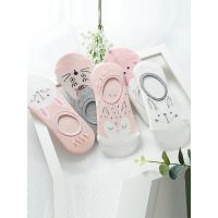 歌瑞尔新款可爱时尚舒适简约袜子女士浅口船袜19014FT【5双装】