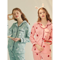 歌瑞尔甜美可爱摇粒绒长袖睡衣女秋冬季家居服套装19001HY