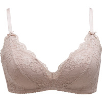 歌瑞尔蕾丝大胸显小深V收副乳薄款内衣女士无钢圈文胸200039A