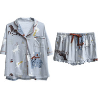 歌瑞尔睡衣夏季甜美可爱印花性感舒适短袖家居服套装20015HS