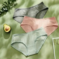 歌瑞尔【3条装】新品时尚简约内裤女舒适中腰平角裤BWM20038
