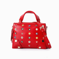 梅赛德斯-奔驰(Mercedes-Benz)女士铆钉手提单肩斜挎包
