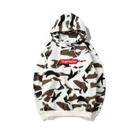 Supreme春秋冬新款套头连帽情侣卫衣男女外套加绒迷彩