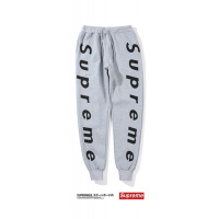 Supreme秋冬男士休闲长裤字母印花加绒卫裤