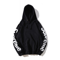 Supreme春秋冬新款套头连帽情侣卫衣男女外套薄款黑色