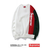Supreme春秋冬套头印花卫衣男女款长袖圆领外套加绒白色
