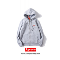 Supreme秋冬新款男士拉链连帽加绒卫衣