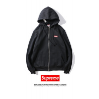 Supreme秋冬新款男士拉链连帽加绒卫衣