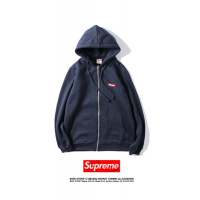 Supreme秋冬新款男士拉链连帽加绒卫衣