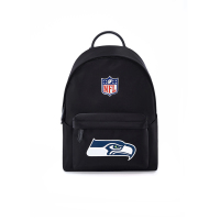 海鹰小口袋印花设计拼色背带双肩背包