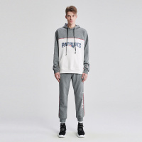 爱国者logo印花拼色长袖卫衣