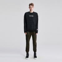 格纹提花长袖卫衣