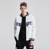 爱国者logo印花长袖茄克衫