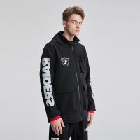 字母印花长袖风衣