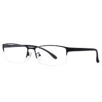 宝视达近视眼镜可配度数男半框眼镜大脸黑框近视眼镜防蓝光辐射FN7710