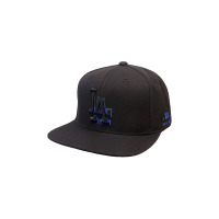 MLB棒球帽男女款白色蓝标可调节帽子NY洋基队棒球帽时尚侧标平檐帽