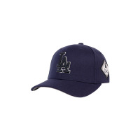 MLB美职棒棒球帽 道奇队遮阳帽LA帽男女通用调节款情侣帽 百搭藏蓝银边LA 32CP85711-07N