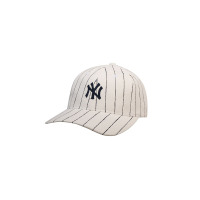 MLB美职棒棒球帽 百搭男女款小NY鸭舌帽 白色格纹棒球帽