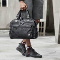 yok手提包男士新款斜挎包电脑包男包包迷彩时尚潮流休闲单肩包