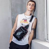 yok胸包男士新款单肩包斜挎包韩版潮流户外运动休闲斜跨背包胸前